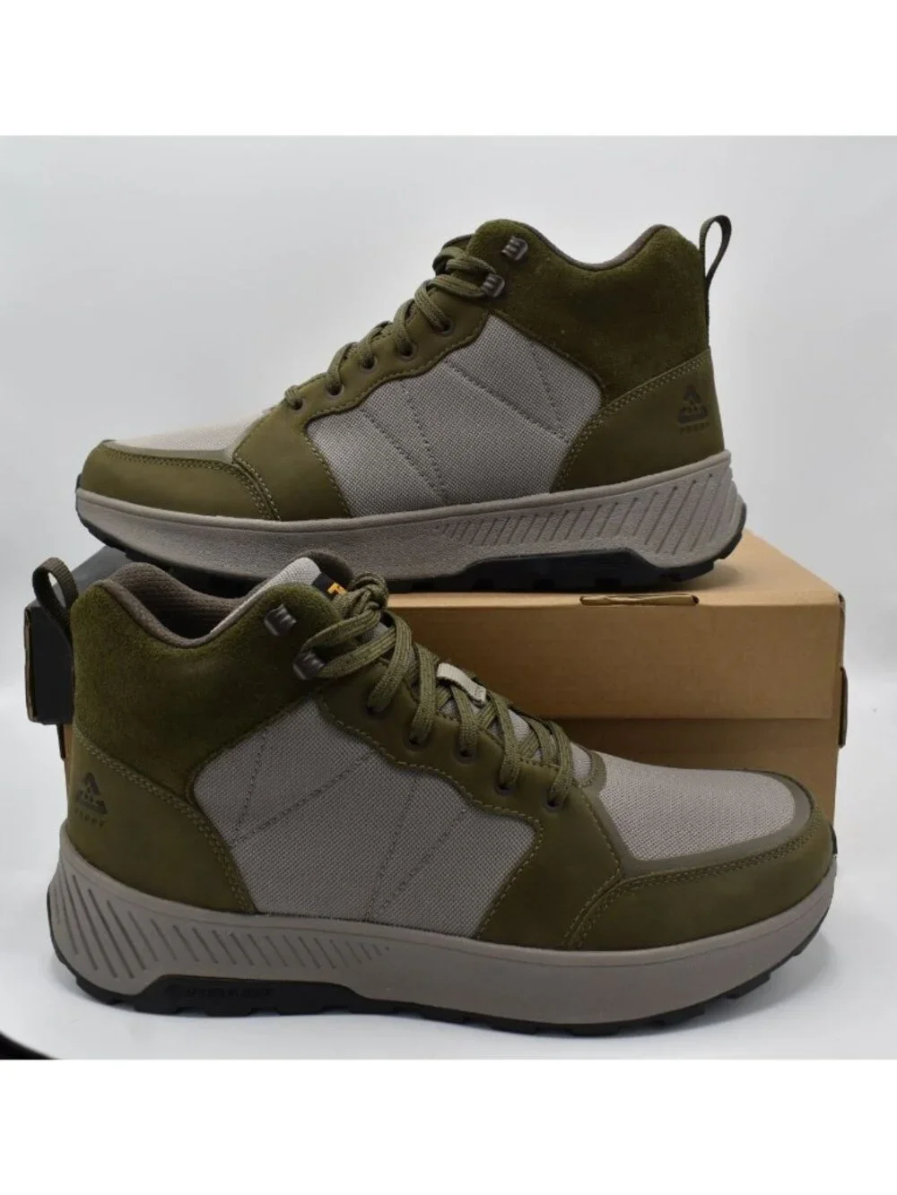Teva Men Size 10.5 Ellwood Mid Rapid Proof Olive Leather Waterproof Hiking Boots